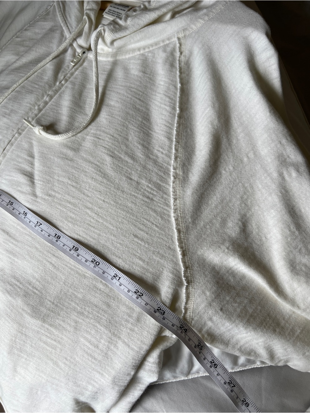 PINK Victoria’s  Secret Lightweight Zip-Up Hoodie in Ivory XXL Cool summer night - Picture 7 of 8
